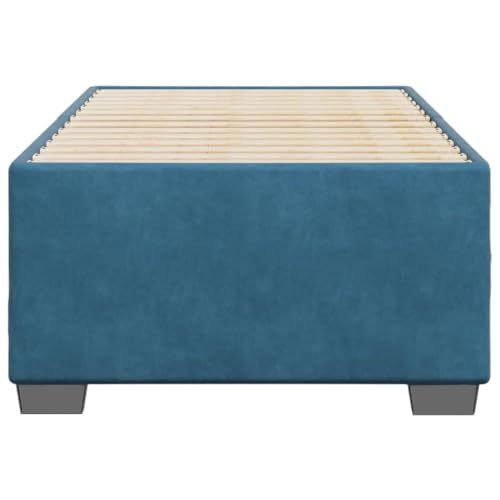 HEFZGDB Bettgestell Blau 100x200 cm Samt Single Bed Familienbett Einzelbetten Doppelbett für Herberge Gästezimmer Schlafzimmer Wohnbereich von HEFZGDB