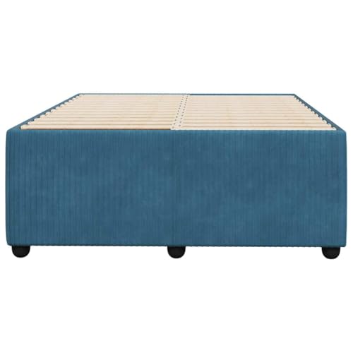 HEFZGDB Bettgestell Blau 120x200 cm Samt Einzelbett Bed Frame Doppelbett Bettrahmen für Gästezimmer Herberge Wohnbereich Schlafzimmer HEFZGDB Bettgestell Blau 120x200 cm Samt Einzelbett Bed Frame Doppelbett Bettrahmen für Gästezimmer Herberge Wohnbereich Schlafzimmer von HEFZGDB