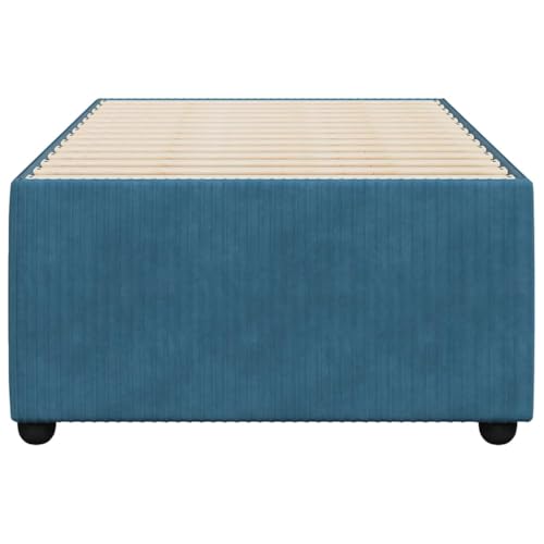 HEFZGDB Bettgestell Blau 80x200 cm Samt Einzelbett Bed Frame Doppelbett Bettrahmen für Gästezimmer Herberge Wohnbereich Schlafzimmer von HEFZGDB