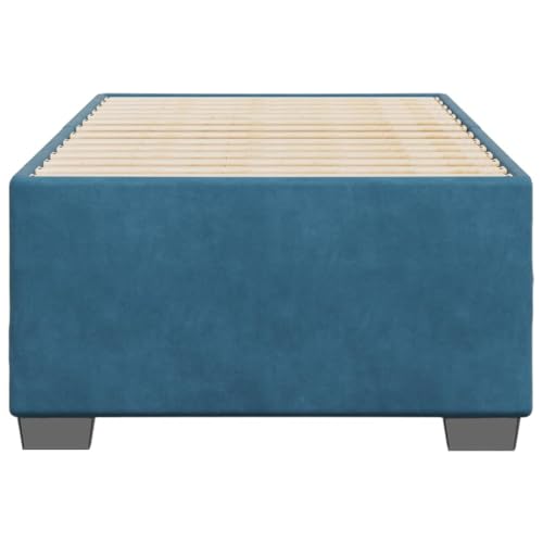 HEFZGDB Bettgestell Blau 90x200 cm Samt Single Bed Familienbett Einzelbetten Doppelbett für Herberge Gästezimmer Schlafzimmer Wohnbereich von HEFZGDB