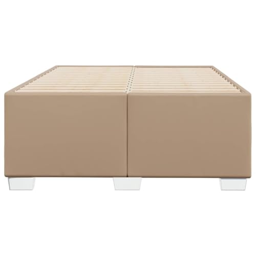 HEFZGDB Bettgestell Cappuccino-Braun 120x200 cm Kunstleder Single Bed Gästebett Doppelbett Einzelbett für Wohnbereich Gästezimmer Schlafzimmer Herberge HEFZGDB Bettgestell Cappuccino-Braun 120x200 cm Kunstleder Single Bed Gästebett Doppelbett Einzelbett für Wohnbereich Gästezimmer Schlafzimmer Herberge von HEFZGDB