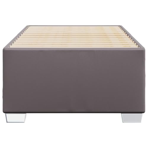 HEFZGDB Bettgestell Grau 100x200 cm Kunstleder Single Bed Gästebett Doppelbett Einzelbett für Wohnbereich Gästezimmer Schlafzimmer Herberge HEFZGDB Bettgestell Grau 100x200 cm Kunstleder Single Bed Gästebett Doppelbett Einzelbett für Wohnbereich Gästezimmer Schlafzimmer Herberge von HEFZGDB