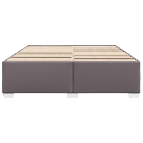 HEFZGDB Bettgestell Grau 180x200 cm Kunstleder Single Bed Gästebett Doppelbett Einzelbett für Wohnbereich Gästezimmer Schlafzimmer Herberge HEFZGDB Bettgestell Grau 180x200 cm Kunstleder Single Bed Gästebett Doppelbett Einzelbett für Wohnbereich Gästezimmer Schlafzimmer Herberge von HEFZGDB