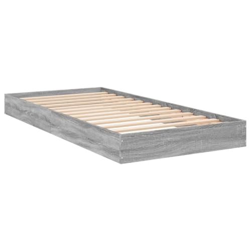 HEFZGDB Bettgestell Grau Sonoma 75x190 cm Holzwerkstoff Jugendbett Bed Frame Familienbett Einzelbetten für Herberge Gästezimmer Schlafzimmer Wohnbereich HEFZGDB Bettgestell Grau Sonoma 75x190 cm Holzwerkstoff Jugendbett Bed Frame Familienbett Einzelbetten für Herberge Gästezimmer Schlafzimmer Wohnbereich von HEFZGDB