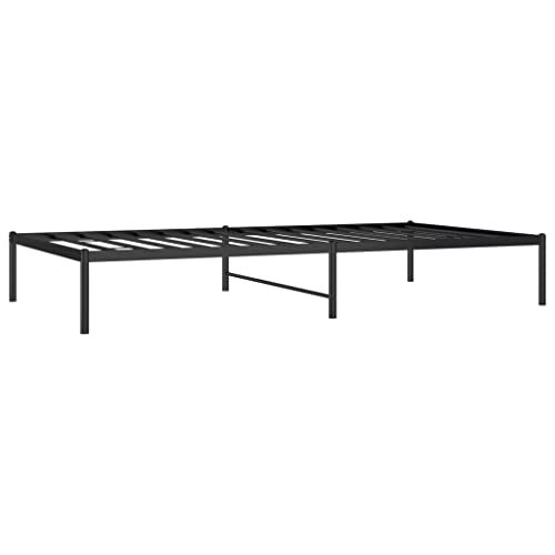 HEFZGDB Bettgestell Metall Schwarz 107x203 cm Single Bed Gästebett Einzelbetten Einzelbett für Gästezimmer Herberge Schlafzimmer Wohnbereich HEFZGDB Bettgestell Metall Schwarz 107x203 cm Single Bed Gästebett Einzelbetten Einzelbett für Gästezimmer Herberge Schlafzimmer Wohnbereich von HEFZGDB