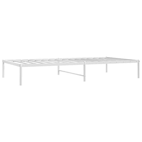 HEFZGDB Bettgestell Metall Weiß 100x200 cm Single Bed Gästebett Einzelbetten Einzelbett für Gästezimmer Herberge Schlafzimmer Wohnbereich HEFZGDB Bettgestell Metall Weiß 100x200 cm Single Bed Gästebett Einzelbetten Einzelbett für Gästezimmer Herberge Schlafzimmer Wohnbereich von HEFZGDB