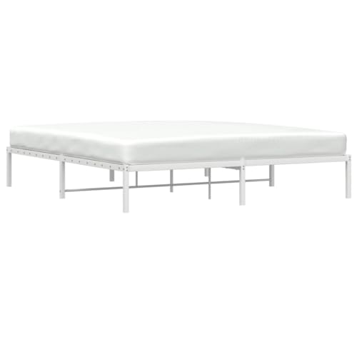 HEFZGDB Bettgestell Metall Weiß 183x213 cm Jugendbett Gästebett Einzelbetten Doppelbett für Schlafzimmer Wohnbereich Herberge Gästezimmer HEFZGDB Bettgestell Metall Weiß 183x213 cm Jugendbett Gästebett Einzelbetten Doppelbett für Schlafzimmer Wohnbereich Herberge Gästezimmer von HEFZGDB