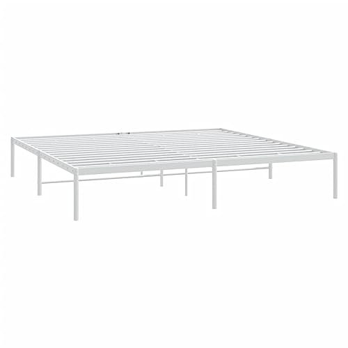 HEFZGDB Bettgestell Metall Weiß 193x203 cm Single Bed Gästebett Einzelbetten Einzelbett für Gästezimmer Herberge Schlafzimmer Wohnbereich HEFZGDB Bettgestell Metall Weiß 193x203 cm Single Bed Gästebett Einzelbetten Einzelbett für Gästezimmer Herberge Schlafzimmer Wohnbereich von HEFZGDB