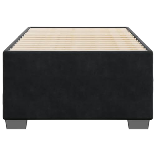 HEFZGDB Bettgestell Schwarz 80x200 cm Samt Single Bed Familienbett Einzelbetten Doppelbett für Herberge Gästezimmer Schlafzimmer Wohnbereich HEFZGDB Bettgestell Schwarz 80x200 cm Samt Single Bed Familienbett Einzelbetten Doppelbett für Herberge Gästezimmer Schlafzimmer Wohnbereich von HEFZGDB