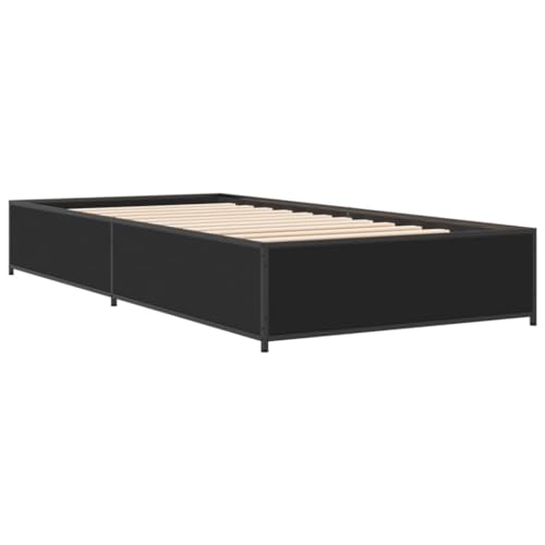 HEFZGDB Bettgestell Schwarz 90x190 cm Holzwerkstoff und Metall Bette Gästebett Bed Frame Einzelbetten für Schlafzimmer Gästezimmer Wohnbereich Herberge HEFZGDB Bettgestell Schwarz 90x190 cm Holzwerkstoff und Metall Bette Gästebett Bed Frame Einzelbetten für Schlafzimmer Gästezimmer Wohnbereich Herberge von HEFZGDB