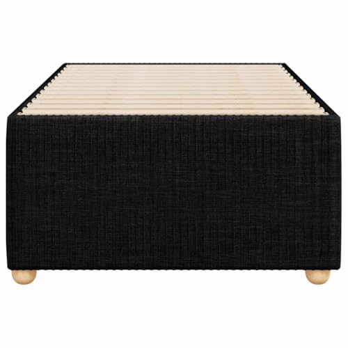 HEFZGDB Bettgestell Schwarz Stoff Jugendbett Gästebett Bettgestell Ehebett für Herberge Gästezimmer Wohnbereich Schlafzimmer HEFZGDB Bettgestell Schwarz Stoff Jugendbett Gästebett Bettgestell Ehebett für Herberge Gästezimmer Wohnbereich Schlafzimmer von HEFZGDB