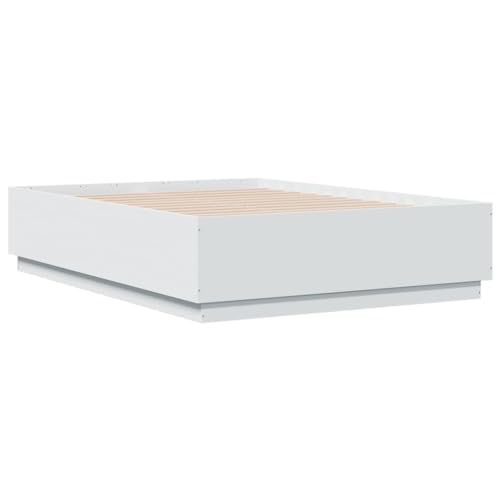 HEFZGDB Bettgestell Weiß 135x190 cm Holzwerkstoff Daybed Gästebett Bed Frame Bettrahmen für Schlafzimmer Herberge Wohnbereich Gästezimmer HEFZGDB Bettgestell Weiß 135x190 cm Holzwerkstoff Daybed Gästebett Bed Frame Bettrahmen für Schlafzimmer Herberge Wohnbereich Gästezimmer von HEFZGDB