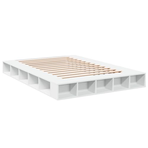 HEFZGDB Bettgestell Weiß 160x200 cm Holzwerkstoff Jugendbett Gästebett Familienbett Einzelbett für Herberge Gästezimmer Schlafzimmer Wohnbereich HEFZGDB Bettgestell Weiß 160x200 cm Holzwerkstoff Jugendbett Gästebett Familienbett Einzelbett für Herberge Gästezimmer Schlafzimmer Wohnbereich von HEFZGDB