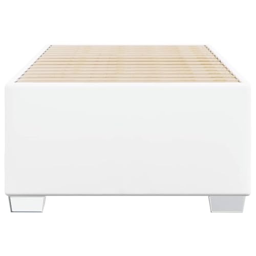 HEFZGDB Bettgestell Weiß 90x200 cm Kunstleder Single Bed Gästebett Doppelbett Einzelbett für Wohnbereich Gästezimmer Schlafzimmer Herberge HEFZGDB Bettgestell Weiß 90x200 cm Kunstleder Single Bed Gästebett Doppelbett Einzelbett für Wohnbereich Gästezimmer Schlafzimmer Herberge von HEFZGDB