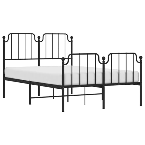 HEFZGDB Bettgestell mit Kopf- und Fußteil Metall Schwarz 120x200 cm Double Bed Gästebett Bettgestell Einzelbett für Herberge Gästezimmer Wohnbereich Schlafzimmer HEFZGDB Bettgestell mit Kopf- und Fußteil Metall Schwarz 120x200 cm Double Bed Gästebett Bettgestell Einzelbett für Herberge Gästezimmer Wohnbereich Schlafzimmer von HEFZGDB
