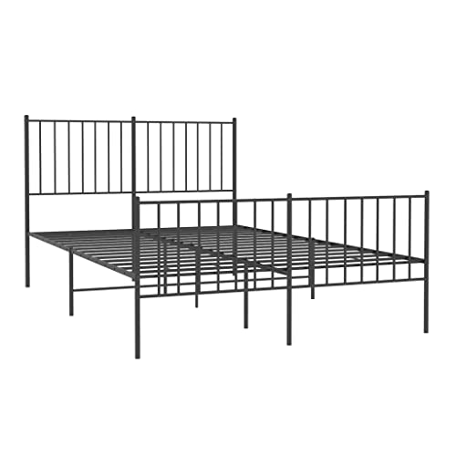 HEFZGDB Bettgestell mit Kopf- und Fußteil Metall Schwarz 120x200 cm Single Bed Gästebett Einzelbetten Einzelbett für Gästezimmer Herberge Schlafzimmer Wohnbereich HEFZGDB Bettgestell mit Kopf- und Fußteil Metall Schwarz 120x200 cm Single Bed Gästebett Einzelbetten Einzelbett für Gästezimmer Herberge Schlafzimmer Wohnbereich von HEFZGDB