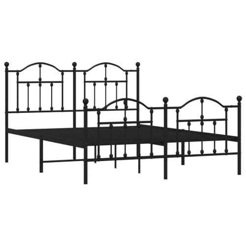 HEFZGDB Bettgestell mit Kopf- und Fußteil Metall Schwarz 140x200 cm Guest Bed Gästebett Bed Frame Familienbett für Gästezimmer Wohnbereich Schlafzimmer Herberge HEFZGDB Bettgestell mit Kopf- und Fußteil Metall Schwarz 140x200 cm Guest Bed Gästebett Bed Frame Familienbett für Gästezimmer Wohnbereich Schlafzimmer Herberge von HEFZGDB