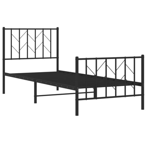 HEFZGDB Bettgestell mit Kopf- und Fußteil Metall Schwarz 80x200 cm Jugendbett Bed Frame Familienbett Doppelbett für Herberge Wohnbereich Schlafzimmer Gästezimmer HEFZGDB Bettgestell mit Kopf- und Fußteil Metall Schwarz 80x200 cm Jugendbett Bed Frame Familienbett Doppelbett für Herberge Wohnbereich Schlafzimmer Gästezimmer von HEFZGDB