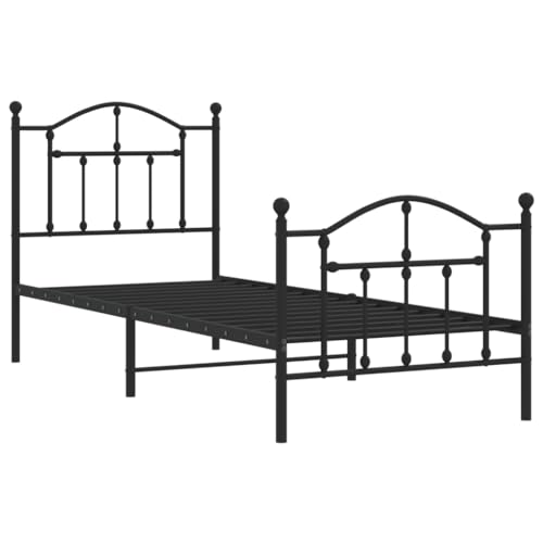 HEFZGDB Bettgestell mit Kopf- und Fußteil Metall Schwarz 90x190 cm Guest Bed Gästebett Bed Frame Familienbett für Gästezimmer Wohnbereich Schlafzimmer Herberge HEFZGDB Bettgestell mit Kopf- und Fußteil Metall Schwarz 90x190 cm Guest Bed Gästebett Bed Frame Familienbett für Gästezimmer Wohnbereich Schlafzimmer Herberge von HEFZGDB