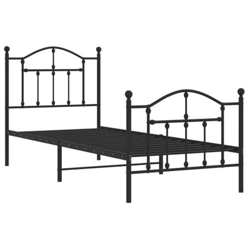 HEFZGDB Bettgestell mit Kopf- und Fußteil Metall Schwarz 90x200 cm Guest Bed Gästebett Bed Frame Familienbett für Gästezimmer Wohnbereich Schlafzimmer Herberge HEFZGDB Bettgestell mit Kopf- und Fußteil Metall Schwarz 90x200 cm Guest Bed Gästebett Bed Frame Familienbett für Gästezimmer Wohnbereich Schlafzimmer Herberge von HEFZGDB