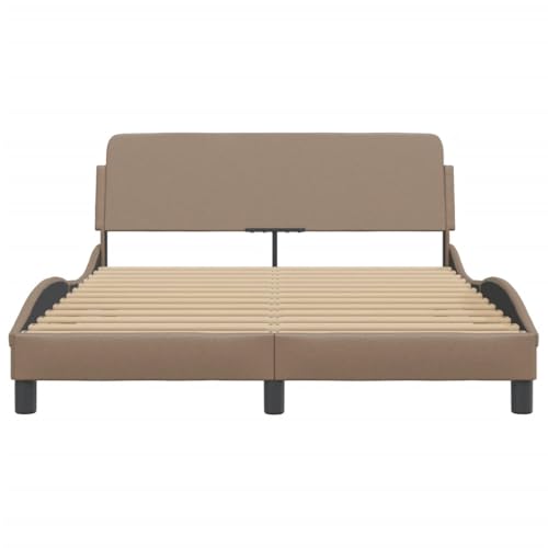 HEFZGDB Bettgestell mit Kopfteil Cappuccino-Braun 120x200 cm Kunstleder Jugendbett Gästebett Familienbett Einzelbett für Gästezimmer Wohnbereich Herberge Schlafzimmer HEFZGDB Bettgestell mit Kopfteil Cappuccino-Braun 120x200 cm Kunstleder Jugendbett Gästebett Familienbett Einzelbett für Gästezimmer Wohnbereich Herberge Schlafzimmer von HEFZGDB