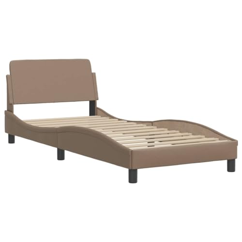 HEFZGDB Bettgestell mit Kopfteil Cappuccino-Braun 80x200 cm Kunstleder Jugendbett Gästebett Familienbett Einzelbett für Gästezimmer Wohnbereich Herberge Schlafzimmer HEFZGDB Bettgestell mit Kopfteil Cappuccino-Braun 80x200 cm Kunstleder Jugendbett Gästebett Familienbett Einzelbett für Gästezimmer Wohnbereich Herberge Schlafzimmer von HEFZGDB