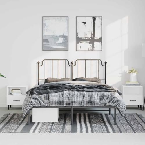 HEFZGDB Bettgestell mit Kopfteil Metall Schwarz 135x190 cm Double Bed Gästebett Bettgestell Einzelbett für Herberge Gästezimmer Wohnbereich Schlafzimmer HEFZGDB Bettgestell mit Kopfteil Metall Schwarz 135x190 cm Double Bed Gästebett Bettgestell Einzelbett für Herberge Gästezimmer Wohnbereich Schlafzimmer von HEFZGDB