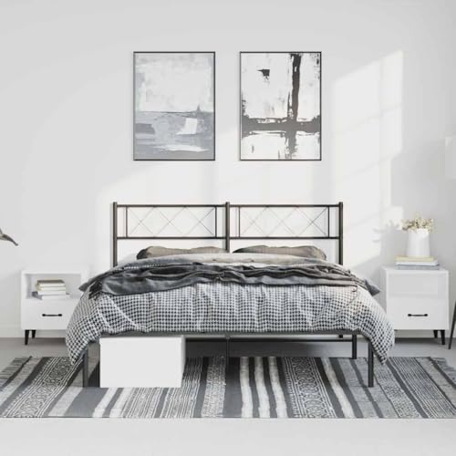 HEFZGDB Bettgestell mit Kopfteil Metall Schwarz 135x190 cm Jugendbett Gästebett Bettgestell Single Bed für Gästezimmer Herberge Schlafzimmer Wohnbereich HEFZGDB Bettgestell mit Kopfteil Metall Schwarz 135x190 cm Jugendbett Gästebett Bettgestell Single Bed für Gästezimmer Herberge Schlafzimmer Wohnbereich von HEFZGDB