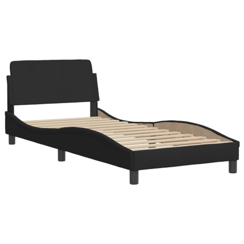 HEFZGDB Bettgestell mit Kopfteil ohne Matratze Schwarz 80x200 cm Stoff Jugendbett Gästebett Bettgestell Ehebett für Wohnbereich Herberge Gästezimmer Schlafzimmer HEFZGDB Bettgestell mit Kopfteil ohne Matratze Schwarz 80x200 cm Stoff Jugendbett Gästebett Bettgestell Ehebett für Wohnbereich Herberge Gästezimmer Schlafzimmer von HEFZGDB