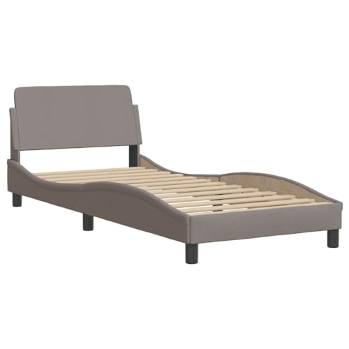 HEFZGDB Bettgestell mit Kopfteil ohne Matratze Taupe 80x200 cm Stoff Jugendbett Gästebett Bettgestell Ehebett für Wohnbereich Herberge Gästezimmer Schlafzimmer HEFZGDB Bettgestell mit Kopfteil ohne Matratze Taupe 80x200 cm Stoff Jugendbett Gästebett Bettgestell Ehebett für Wohnbereich Herberge Gästezimmer Schlafzimmer von HEFZGDB