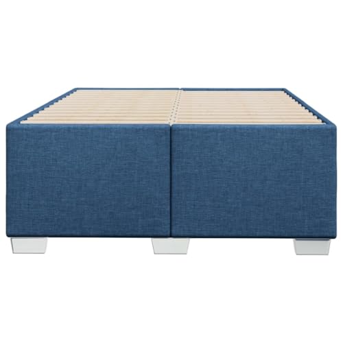 HEFZGDB Bettgestell ohne Matratze Blau 120x190 cm Stoff Bette Gästebett Bettgestell Bettrahmen für Gästezimmer Schlafzimmer Wohnbereich Herberge HEFZGDB Bettgestell ohne Matratze Blau 120x190 cm Stoff Bette Gästebett Bettgestell Bettrahmen für Gästezimmer Schlafzimmer Wohnbereich Herberge von HEFZGDB