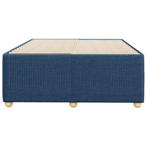 HEFZGDB Bettgestell ohne Matratze Blau 120x200 cm Stoff Daybed Bed Frame Familienbett Einzelbetten für Wohnbereich Schlafzimmer Herberge Gästezimmer von HEFZGDB