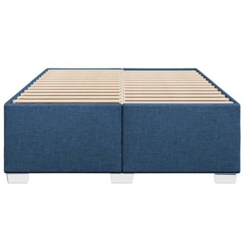 HEFZGDB Bettgestell ohne Matratze Blau 140x190 cm Stoff Bette Gästebett Bettgestell Bettrahmen für Gästezimmer Schlafzimmer Wohnbereich Herberge HEFZGDB Bettgestell ohne Matratze Blau 140x190 cm Stoff Bette Gästebett Bettgestell Bettrahmen für Gästezimmer Schlafzimmer Wohnbereich Herberge von HEFZGDB