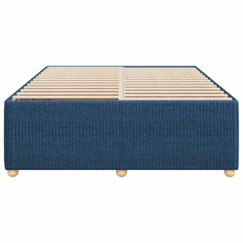HEFZGDB Bettgestell ohne Matratze Blau 140x200 cm Stoff Daybed Bed Frame Familienbett Einzelbetten für Wohnbereich Schlafzimmer Herberge Gästezimmer von HEFZGDB