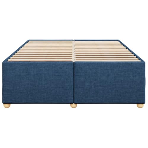 HEFZGDB Bettgestell ohne Matratze Blau 160x200 cm Stoff Daybed Gästebett Bettgestell Single Bed für Schlafzimmer Wohnbereich Gästezimmer Herberge HEFZGDB Bettgestell ohne Matratze Blau 160x200 cm Stoff Daybed Gästebett Bettgestell Single Bed für Schlafzimmer Wohnbereich Gästezimmer Herberge von HEFZGDB