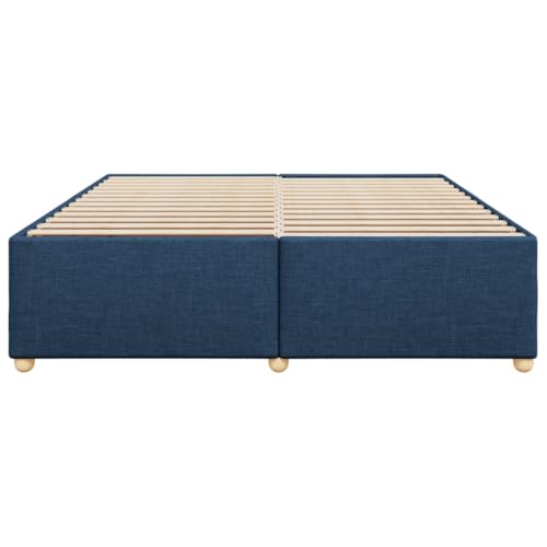HEFZGDB Bettgestell ohne Matratze Blau 180x200 cm Stoff Daybed Gästebett Bettgestell Single Bed für Schlafzimmer Wohnbereich Gästezimmer Herberge HEFZGDB Bettgestell ohne Matratze Blau 180x200 cm Stoff Daybed Gästebett Bettgestell Single Bed für Schlafzimmer Wohnbereich Gästezimmer Herberge von HEFZGDB