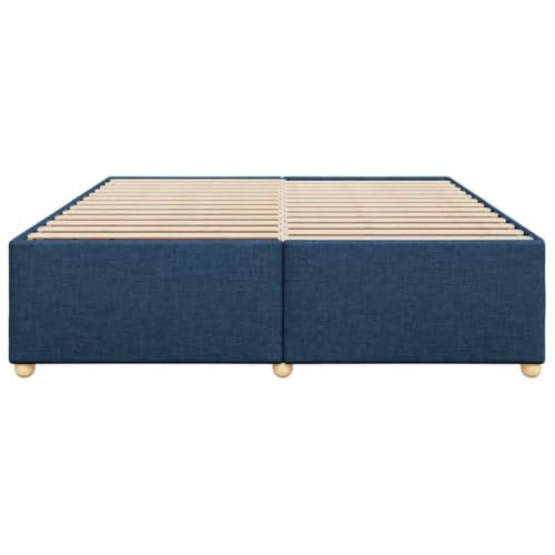 HEFZGDB Bettgestell ohne Matratze Blau 200x200 cm Stoff Daybed Gästebett Bettgestell Single Bed für Schlafzimmer Wohnbereich Gästezimmer Herberge HEFZGDB Bettgestell ohne Matratze Blau 200x200 cm Stoff Daybed Gästebett Bettgestell Single Bed für Schlafzimmer Wohnbereich Gästezimmer Herberge von HEFZGDB