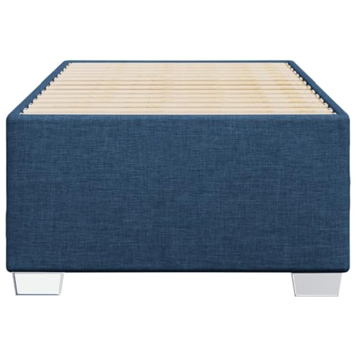 HEFZGDB Bettgestell ohne Matratze Blau 90x190 cm Stoff Bette Gästebett Bettgestell Bettrahmen für Gästezimmer Schlafzimmer Wohnbereich Herberge von HEFZGDB