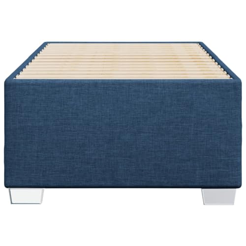 HEFZGDB Bettgestell ohne Matratze Blau 90x200 cm Stoff Bette Gästebett Bettgestell Bettrahmen für Gästezimmer Schlafzimmer Wohnbereich Herberge von HEFZGDB