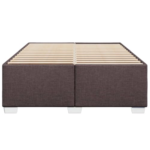 HEFZGDB Bettgestell ohne Matratze Dunkelbraun 160x200 cm Stoff Bette Gästebett Bettgestell Bettrahmen für Gästezimmer Schlafzimmer Wohnbereich Herberge HEFZGDB Bettgestell ohne Matratze Dunkelbraun 160x200 cm Stoff Bette Gästebett Bettgestell Bettrahmen für Gästezimmer Schlafzimmer Wohnbereich Herberge von HEFZGDB