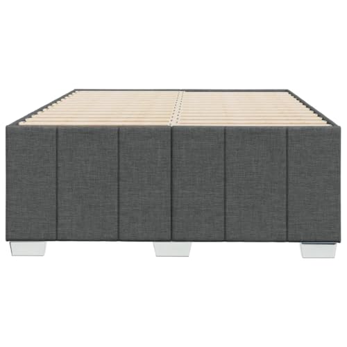 HEFZGDB Bettgestell ohne Matratze Dunkelgrau 120x200 cm Stoff Double Bed Gästebett Bettgestell Einzelbett für Herberge Schlafzimmer Gästezimmer Wohnbereich HEFZGDB Bettgestell ohne Matratze Dunkelgrau 120x200 cm Stoff Double Bed Gästebett Bettgestell Einzelbett für Herberge Schlafzimmer Gästezimmer Wohnbereich von HEFZGDB