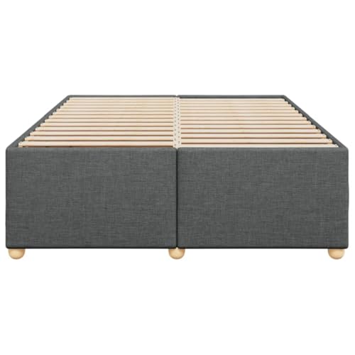 HEFZGDB Bettgestell ohne Matratze Dunkelgrau 140x200 cm Stoff Daybed Gästebett Bettgestell Single Bed für Schlafzimmer Wohnbereich Gästezimmer Herberge HEFZGDB Bettgestell ohne Matratze Dunkelgrau 140x200 cm Stoff Daybed Gästebett Bettgestell Single Bed für Schlafzimmer Wohnbereich Gästezimmer Herberge von HEFZGDB