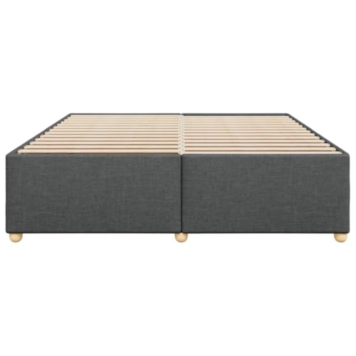 HEFZGDB Bettgestell ohne Matratze Dunkelgrau 180x200 cm Stoff Daybed Gästebett Bettgestell Single Bed für Schlafzimmer Wohnbereich Gästezimmer Herberge HEFZGDB Bettgestell ohne Matratze Dunkelgrau 180x200 cm Stoff Daybed Gästebett Bettgestell Single Bed für Schlafzimmer Wohnbereich Gästezimmer Herberge von HEFZGDB