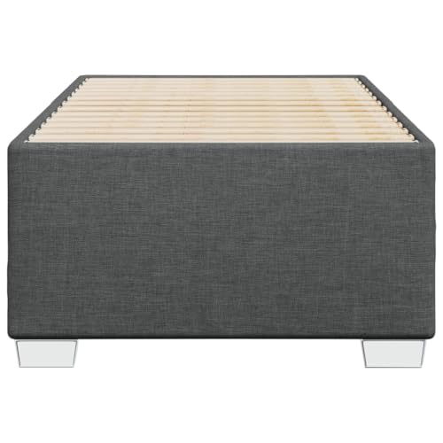HEFZGDB Bettgestell ohne Matratze Dunkelgrau 80x200 cm Stoff Bette Gästebett Bettgestell Bettrahmen für Gästezimmer Schlafzimmer Wohnbereich Herberge von HEFZGDB