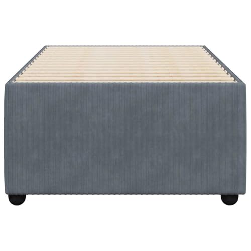 HEFZGDB Bettgestell ohne Matratze Dunkelgrau 90x190 cm Samt Einzelbett Bed Frame Doppelbett Bettrahmen für Gästezimmer Herberge Wohnbereich Schlafzimmer HEFZGDB Bettgestell ohne Matratze Dunkelgrau 90x190 cm Samt Einzelbett Bed Frame Doppelbett Bettrahmen für Gästezimmer Herberge Wohnbereich Schlafzimmer von HEFZGDB