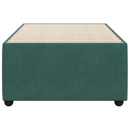 HEFZGDB Bettgestell ohne Matratze Dunkelgrün 100x200 cm Samt Einzelbett Bed Frame Doppelbett Bettrahmen für Gästezimmer Herberge Wohnbereich Schlafzimmer HEFZGDB Bettgestell ohne Matratze Dunkelgrün 100x200 cm Samt Einzelbett Bed Frame Doppelbett Bettrahmen für Gästezimmer Herberge Wohnbereich Schlafzimmer von HEFZGDB