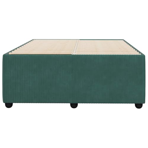 HEFZGDB Bettgestell ohne Matratze Dunkelgrün 120x190 cm Samt Einzelbett Bed Frame Doppelbett Bettrahmen für Gästezimmer Herberge Wohnbereich Schlafzimmer HEFZGDB Bettgestell ohne Matratze Dunkelgrün 120x190 cm Samt Einzelbett Bed Frame Doppelbett Bettrahmen für Gästezimmer Herberge Wohnbereich Schlafzimmer von HEFZGDB
