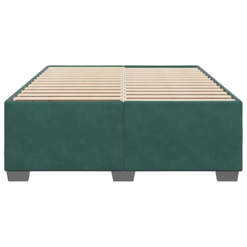HEFZGDB Bettgestell ohne Matratze Dunkelgrün 140x190 cm Samt Single Bed Familienbett Einzelbetten Doppelbett für Herberge Gästezimmer Schlafzimmer Wohnbereich HEFZGDB Bettgestell ohne Matratze Dunkelgrün 140x190 cm Samt Single Bed Familienbett Einzelbetten Doppelbett für Herberge Gästezimmer Schlafzimmer Wohnbereich von HEFZGDB