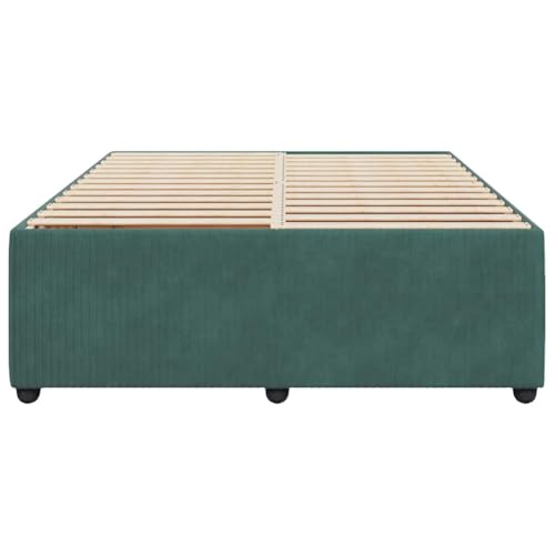 HEFZGDB Bettgestell ohne Matratze Dunkelgrün 160x200 cm Samt Einzelbett Bed Frame Doppelbett Bettrahmen für Gästezimmer Herberge Wohnbereich Schlafzimmer HEFZGDB Bettgestell ohne Matratze Dunkelgrün 160x200 cm Samt Einzelbett Bed Frame Doppelbett Bettrahmen für Gästezimmer Herberge Wohnbereich Schlafzimmer von HEFZGDB