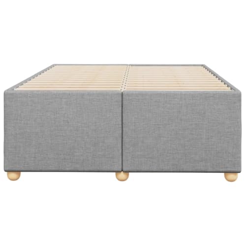 HEFZGDB Bettgestell ohne Matratze Hellgrau 120x190 cm Stoff Daybed Gästebett Bettgestell Single Bed für Schlafzimmer Wohnbereich Gästezimmer Herberge von HEFZGDB